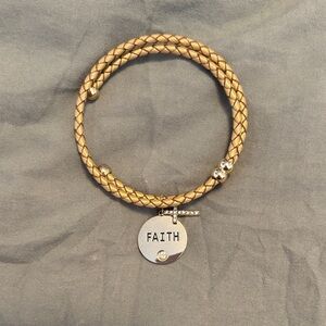 Belk Gold Faith Charm Bracelet